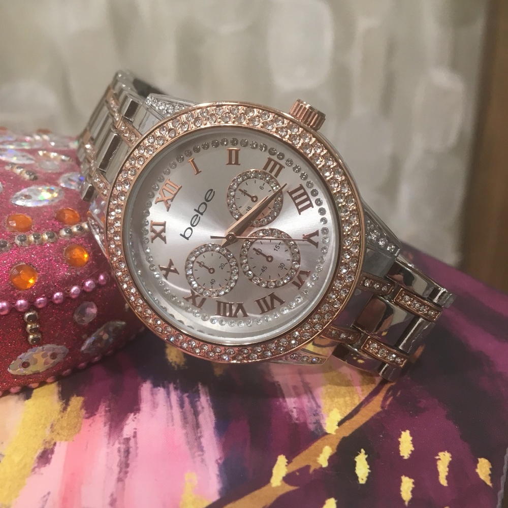 Bebe watch Silver and Pink